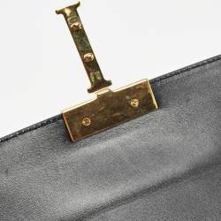 Pre Owned Dior Black Glossy Leather 30 Montaigne Box Bag