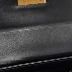 Pre Owned Dior Black Glossy Leather 30 Montaigne Box Bag