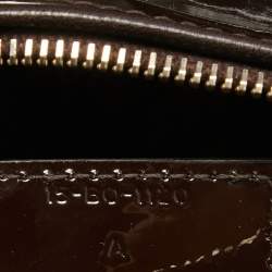 Pre Owned Dior Dark Brown Cannage Patent Leather Large Lady Dior Tote