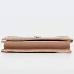 Pre Owned Dior Beige Leather Diorama Wallet on Chain