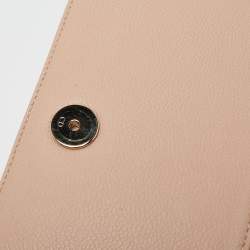 Pre Owned Dior Beige Leather Diorama Wallet on Chain