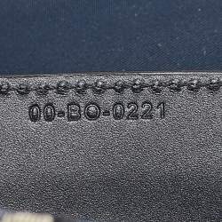 Pre Owned Dior Navy Blue Oblique Canvas and Leather Kid Messenger Bag