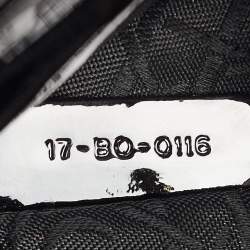 Pre Owned Dior Black Cannage Patent Leather Mini Lady Dior Tote