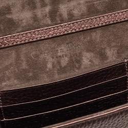 Pre Owned Dior Bronze Leather Diorama Top Handle Bag