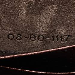 Pre Owned Dior Bronze Leather Diorama Top Handle Bag