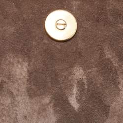 Pre Owned Dior Bronze Leather Diorama Top Handle Bag