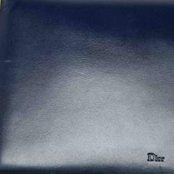 Pre Owned Dior Blue Leather Metal Flap Clutch