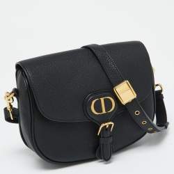 Pre Owned Dior Black Leather Medium Bobby Shoulder Bag
