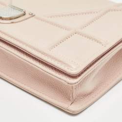 Dior Light Pink Leather Diorama Wallet on Chain