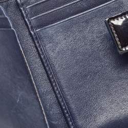 Pre Owned Dior Purple Cannage Patent Leather Lady Dior 5 Gusset Card Holder