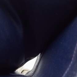 Pre Owned Dior Purple Cannage Patent Leather Lady Dior 5 Gusset Card Holder