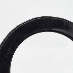 Pre Owned Dior Black Cannage Patent Leather Large Lady Dior Tote