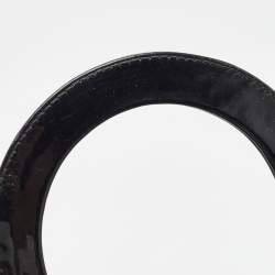 Pre Owned Dior Black Cannage Patent Leather Large Lady Dior Tote