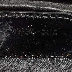 Pre Owned Dior Black Cannage Patent Leather Large Lady Dior Tote