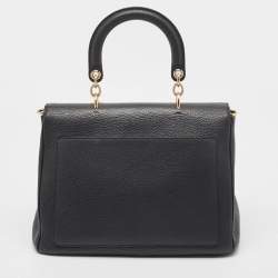 Pre Owned Dior Black Leather Medium Be Dior Flap Bag