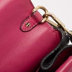 Pre Owned Dior Black Leather Medium Be Dior Flap Bag