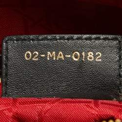 Pre Owned Dior Black Cannage Leather Large Lady Dior Tote