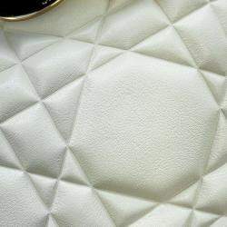 Dior White Leather Medium The Lady 95.22 Top Handle Bag