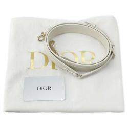 Dior White Leather Medium The Lady 95.22 Top Handle Bag