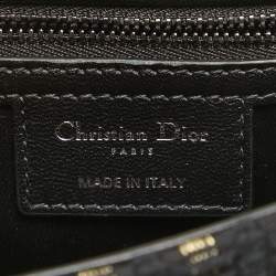 Dior Black/Gold Embroidered Fabric Small Caro Shoulder Bag
