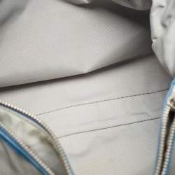 Pre Owned Dior Blue Cannage Leather Large Soft Lady Dior Shopper Tote