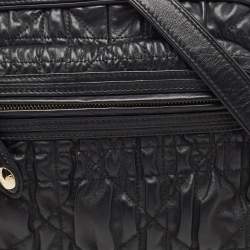 Pre Owned Dior Black Cannage Gaufre Leather Delices Shoulder Bag