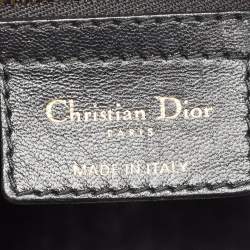 Pre Owned Dior Black Cannage Gaufre Leather Delices Shoulder Bag