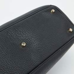 Pre Owned Dior Black Leather Medium Diorissimo Shopper Tote