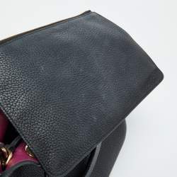 Pre Owned Dior Black Leather Medium Diorissimo Shopper Tote