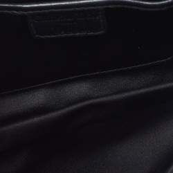 Pre Owned Dior Black Cannage Satin Lady Dior Clutch