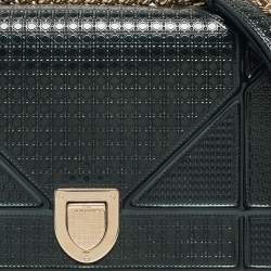 Pre Owned Dior Green Patent Leather Medium Diorama Shoulder Bag