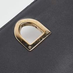 Pre Owned Dior Green Patent Leather Medium Diorama Shoulder Bag