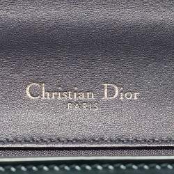 Pre Owned Dior Green Patent Leather Medium Diorama Shoulder Bag