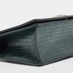 Pre Owned Dior Green Patent Leather Medium Diorama Shoulder Bag