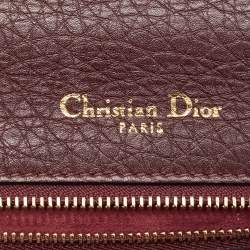 Dior Burgundy Leather Small Diorama Shoulder Bag