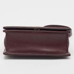 Dior Burgundy Leather Small Diorama Shoulder Bag