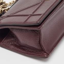 Dior Burgundy Leather Small Diorama Shoulder Bag