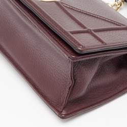 Dior Burgundy Leather Small Diorama Shoulder Bag