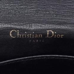 Pre Owned Dior Black Quilted Leather Lady Dior Chain Clutch
