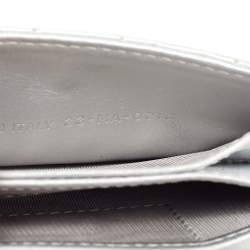 Pre Owned Dior Silver Cannage Leather Lady Dior 5 Gusset Card Holder