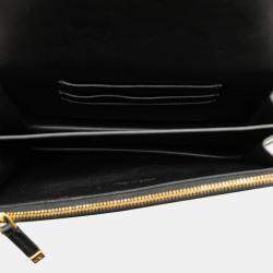 Christian Dior Black Lambskin Macrocannage Mini Miss Caro Bag 