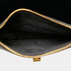 Christian Dior Black Lambskin Macrocannage Mini Miss Caro Bag 