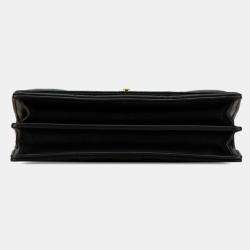 Christian Dior Black Lambskin Macrocannage Mini Miss Caro Bag 