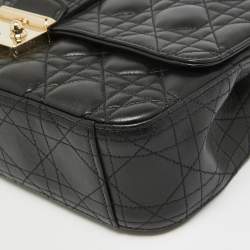 Pre Owned Dior Black Cannage Leather Medium Miss Dior Shoulder Bag