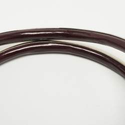 Pre Owned Dior Purple Croc Embossed Patent Leather 61 Tote