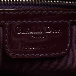 Pre Owned Dior Purple Croc Embossed Patent Leather 61 Tote