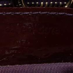 Pre Owned Dior Purple Croc Embossed Patent Leather 61 Tote