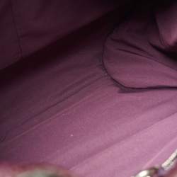 Pre Owned Dior Purple Croc Embossed Patent Leather 61 Tote