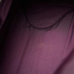 Pre Owned Dior Purple Croc Embossed Patent Leather 61 Tote