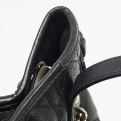 Pre Owned Dior Black Cannage Coated Canvas Medium Panarea Shopper Tote